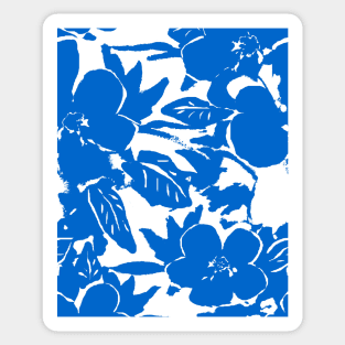 Tropical Blue Floral Sticker